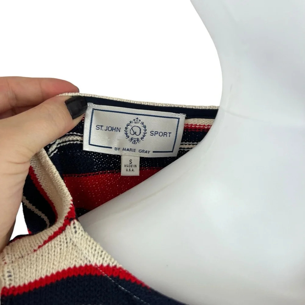 St. John Striped Knit Tank Top - Picture 6 of 6